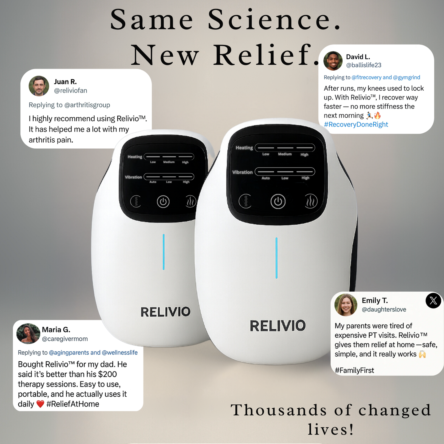 Relivio™ 3-in-1 Knee Relief Massager
